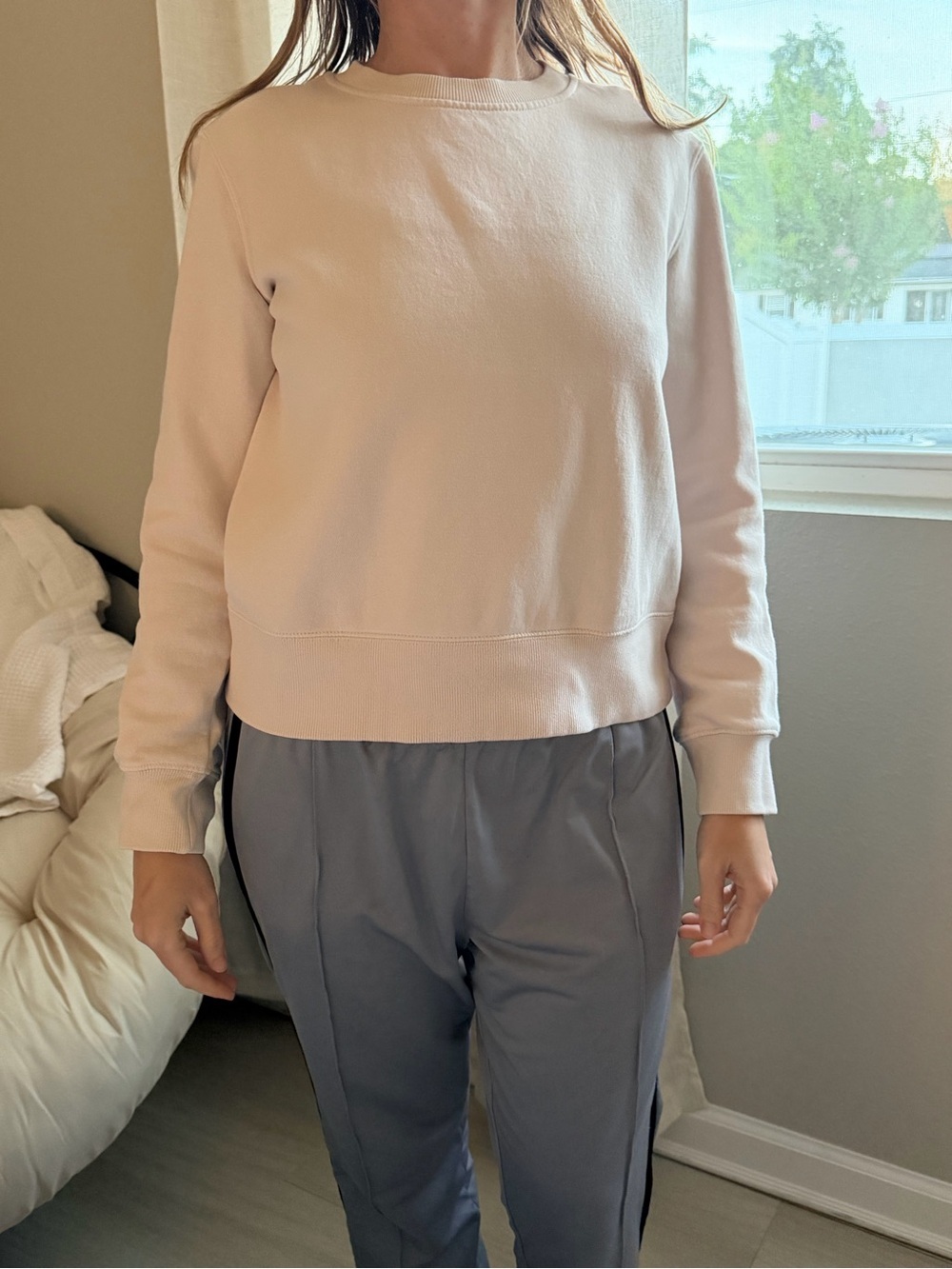 Zara Light Pink Crewneck Sweatshirt
